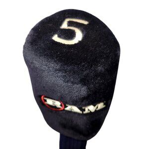 RAM Golf Fairway 5 Wood Plush Headcover Head Cover Black Blue Long Neck